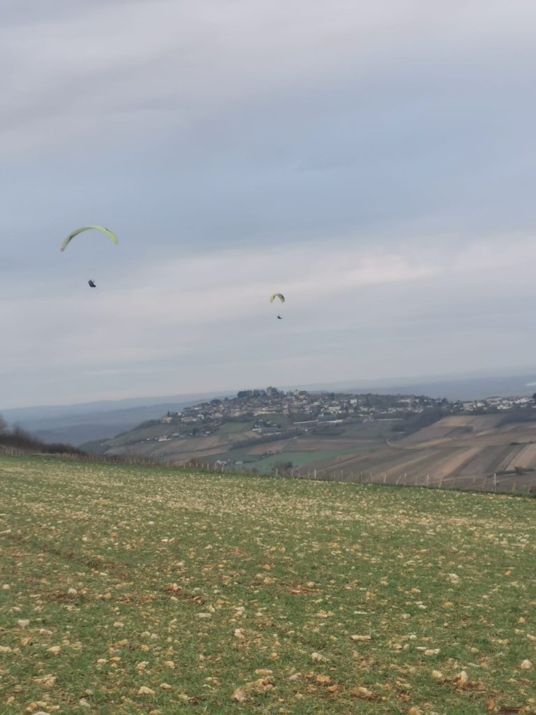 Parapente à Sancerre en hiver !